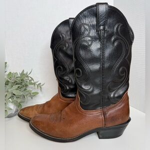 Laredo Leather Western Cowboy Boots Style 5065 Brown/Black Men's Size 9D America